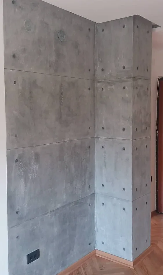 Dekorativni mikrocement (izgled betona) na zidu